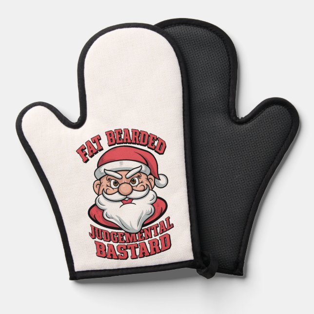 Manoplas Juicio con barba de grasa Bastard Hilarious Santa (Anverso/Reverso)