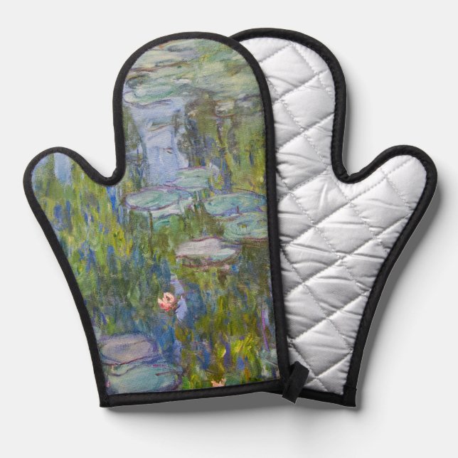 Manoplas Lirios de agua de Claude Monet (1915)  (Anverso/Reverso)