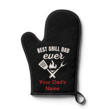 Mejor Grill Papá Personalizado Nunca Oven Mitt y P
