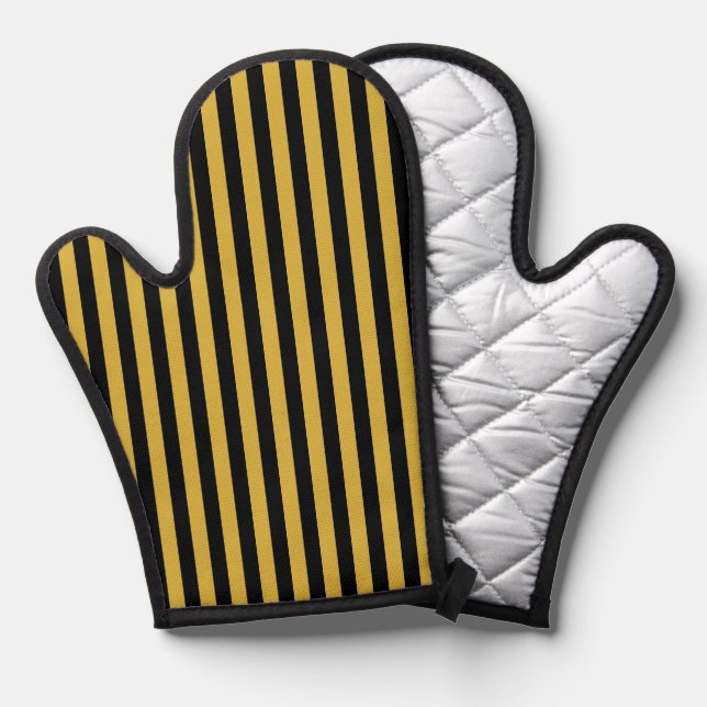 Manoplas Metallic Gold and Black Functional Stylish (Anverso/Reverso)