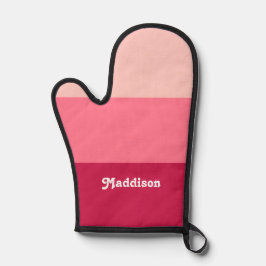 Manoplas Monograma personalizado, tipografía retro rosa bri