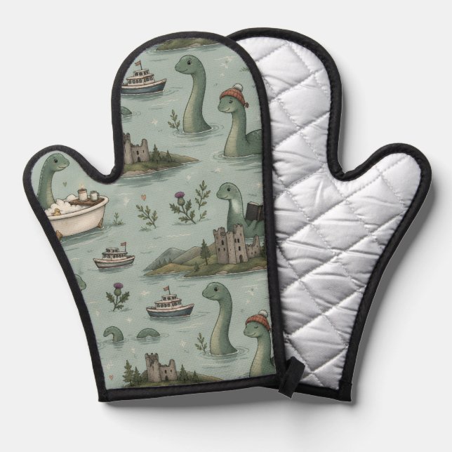 Manoplas Monstruo del lago Ness (Anverso/Reverso)