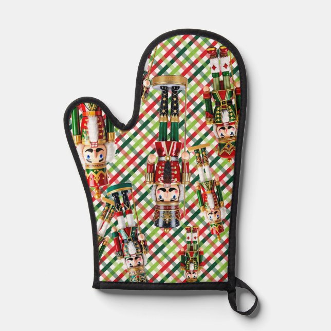 Manoplas Nutcracker Christmas Plaid (Anverso)