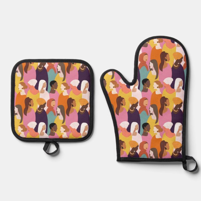 Manoplas Oven Mitt Set del Día de la Madre (Anverso)