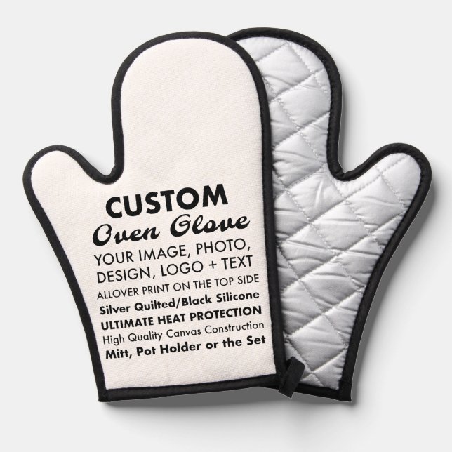 Manoplas Personalizado Glove/Mit Personalizado De Horno, Pl (Anverso/Reverso)