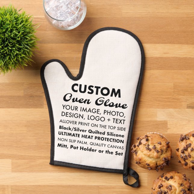 Manoplas Personalizado Personalizado Oven Glove / (De arriba hacia abajo)
