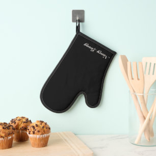 Manoplas Personalizado Texto Oven Mitt para Cocina o Grill