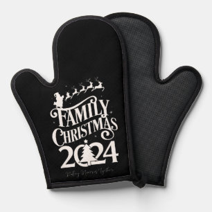 Manoplas Recuerdos de Navidad Familiar 2024 Coincidentes Ju