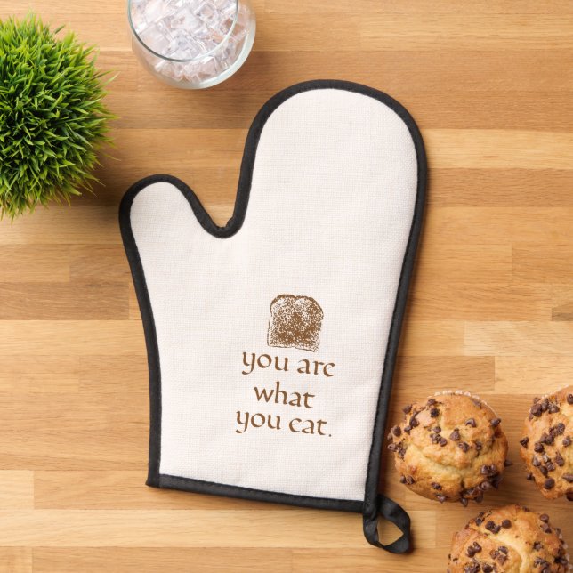 Manoplas Rustic Bread & Handwritten Text Oven Mitt (De arriba hacia abajo)