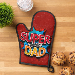 Manoplas Super Dad Mustache Modern Grunge