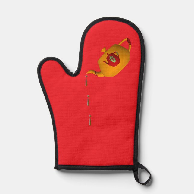 Manoplas Tetera doble goteo Rojo Chef Baker (Anverso)