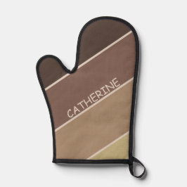 Manoplas Tiras de tonos de tierra y nombre personalizado