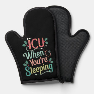 Manoplas UCI Cuando estás durmiendo Enfermera de UCI Navida