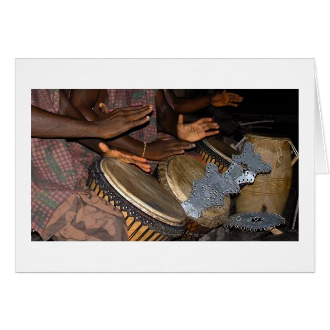 Manos a los corazones de los tambores a dios (Anverso (Horizontal))