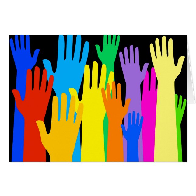 Manos coloridas (Anverso (Horizontal))