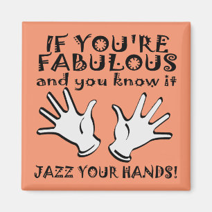 Manos de Jazz Fabulosas Imán de Nevera Divertido