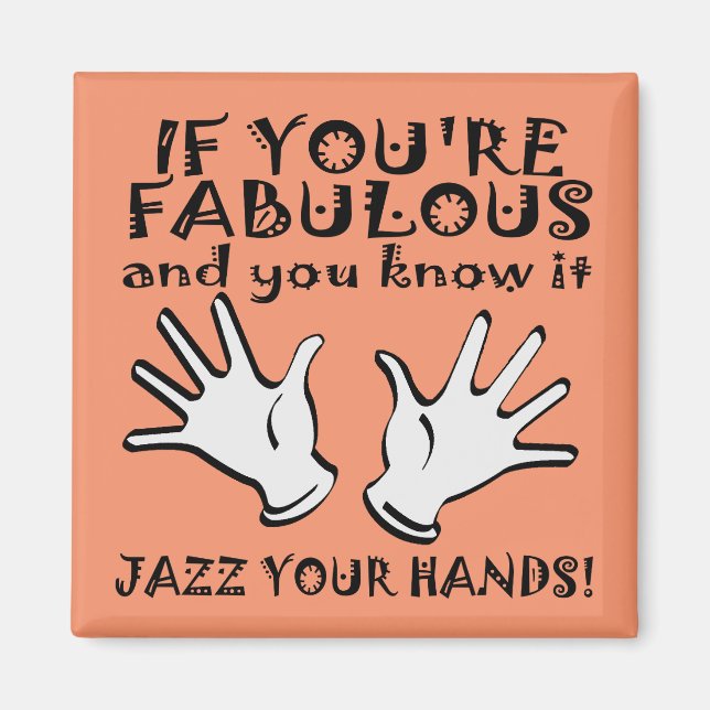 Manos de Jazz Fabulosas Imán de Nevera Divertido (Frente)
