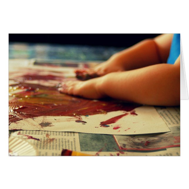 manos de la pintura del niño (Anverso (Horizontal))