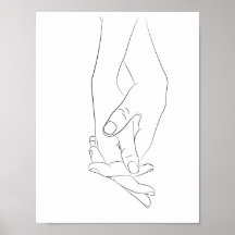 Manos de mano Línea mínima Arte Cuto Simple Trendy