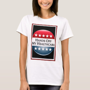 Manos de mi camiseta de la atención sanitaria