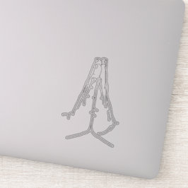 Manos de oración, línea simple Pegatina de arte