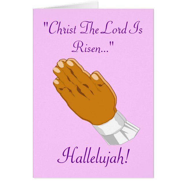 Manos de rezar Cristo El Señor está levantado yo (Frente)