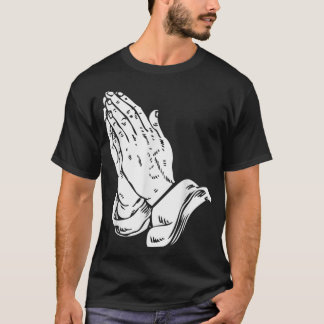 Manos de rezo a camiseta Guay Je religioso cristia