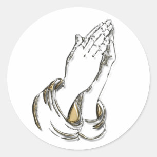 Manos de rogación del KRW pegatinas de 1,5