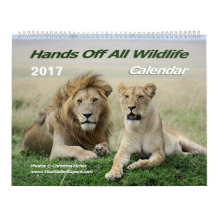 Manos de todo el calendario de la fauna