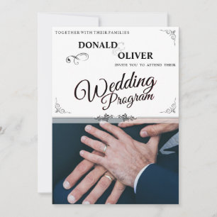 Manos de una pareja Boda gay con anillos