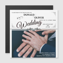 Manos de una pareja Boda gay con anillos
