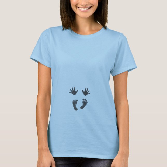 Manos del bebé y pies de camisetas de la (Anverso)