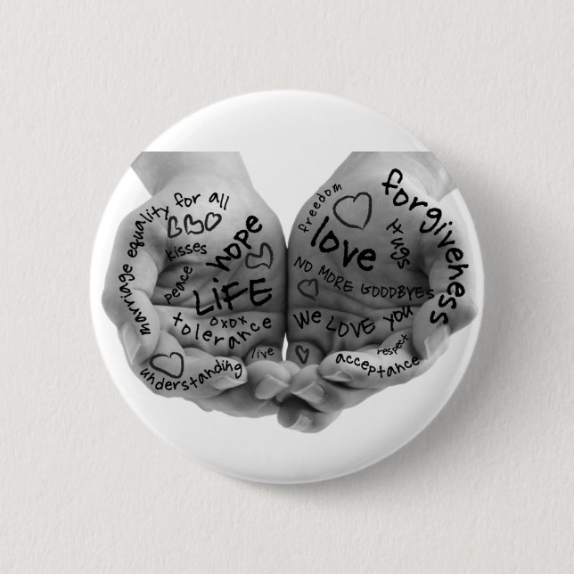 Manos del botón de la ayuda solamente (Anverso)