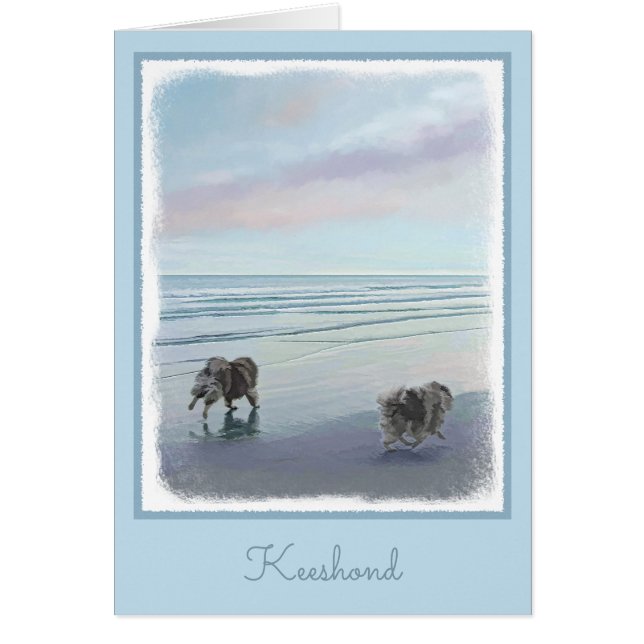 Manos en la pintura de perro en la costa (Frente)
