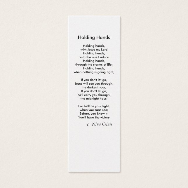 Manos en mano, (Frente)