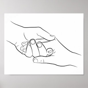 Manos Manos Línea mínima Arte Cuto Simple Moderno