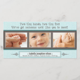 Manos minúsculas, pies minúsculos de invitación