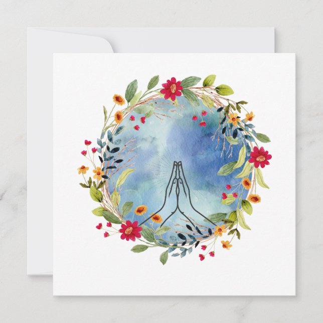 Manos rezando acuarela (Anverso)