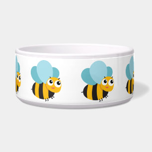 Manosee el cuenco del mascota de la abeja