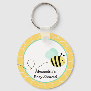 Manosee el llavero del personalizado de la abeja