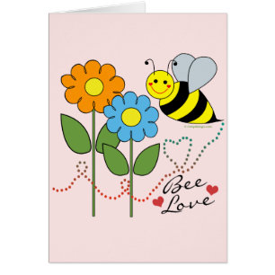 Manosee la abeja con amor de la abeja de las