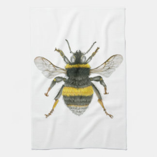 Manosee la toalla de cocina de la abeja