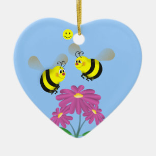 Manosee las abejas en amor - ornamento