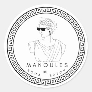 Manoules Ronda 3" Pegatinas - Hoja de 6