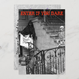 Mansión perdida invitaciones a fiesta de Halloween