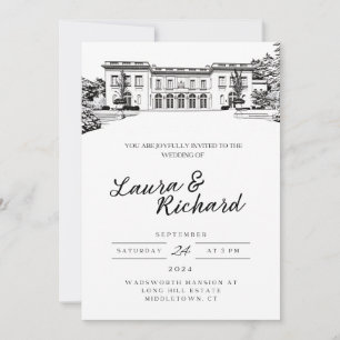 Mansión Wadsworth Connecticut Invitación personali