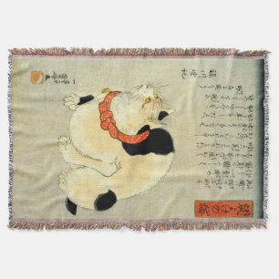 Manta 日本猫, gato japonés del 国芳, Kuniyoshi, Ukiyo-e