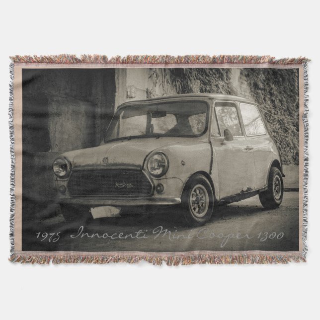 Manta 1975 Innocenti Mini Cooper 1300 Throw Blanket (Anverso)