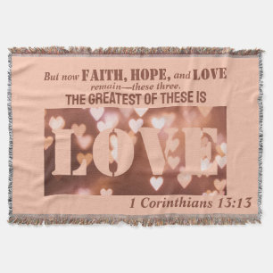 Manta 1 Corinthains 13:13 Love Throw Blanket