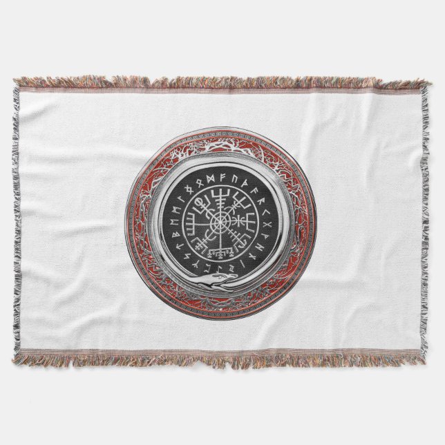 Manta [410] Vegvisir - Viking Silver Magic Runic Compass (Anverso)